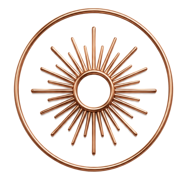 Copper sun icon